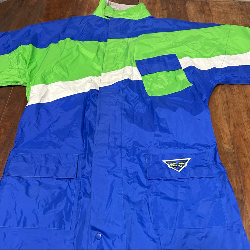 Teknic vintage motorcycle rain gear full suit: jacket/pants size XXL